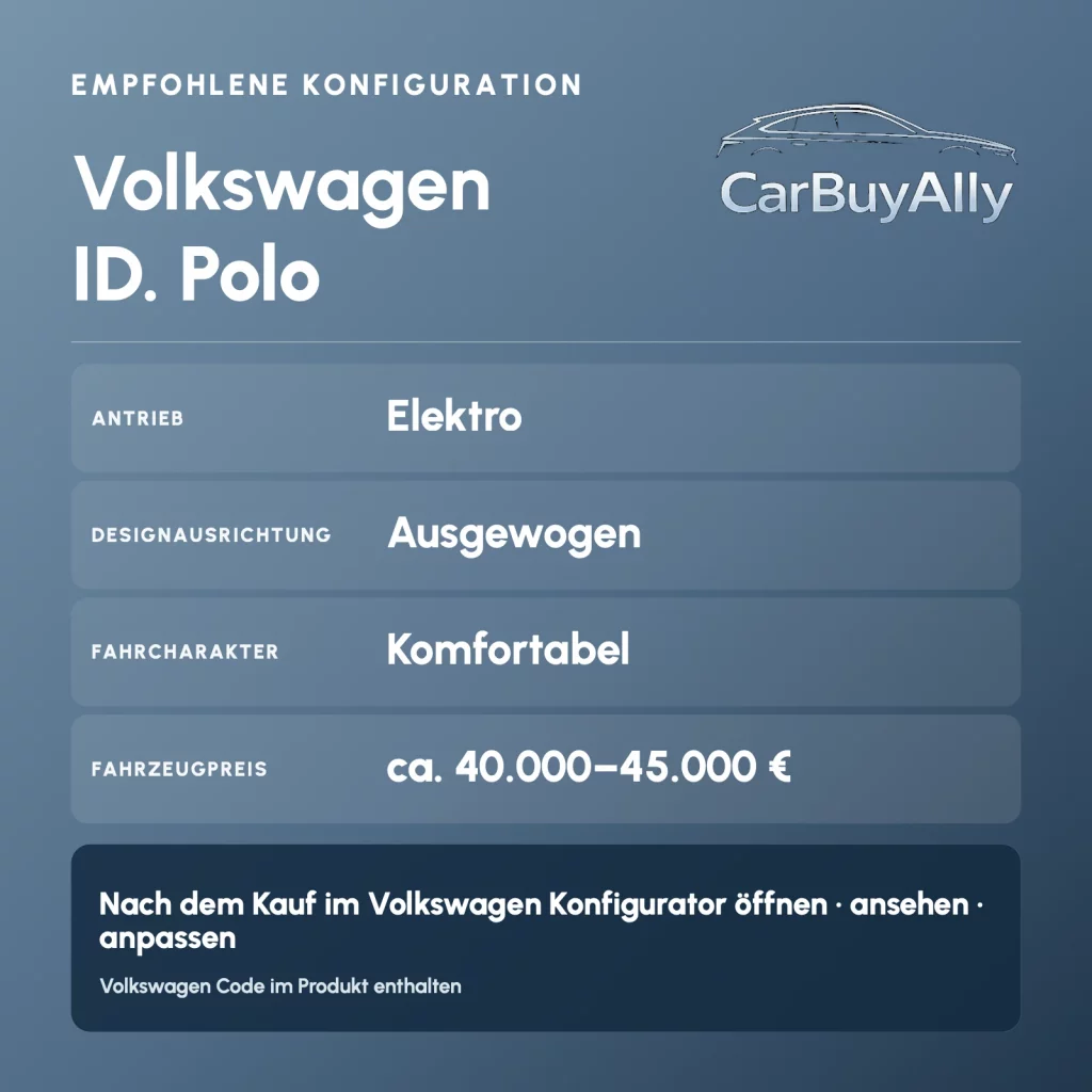 Volkswagen ID. Polo (Elektro) • Ausgewogen • Empfohlene Konfiguration