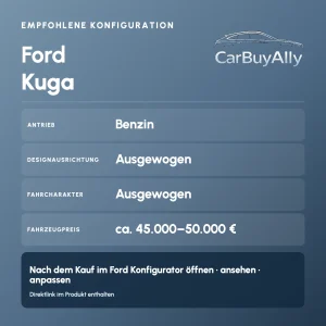 Ford Kuga (Benzin) • Ausgewogen • Empfohlene Konfiguration