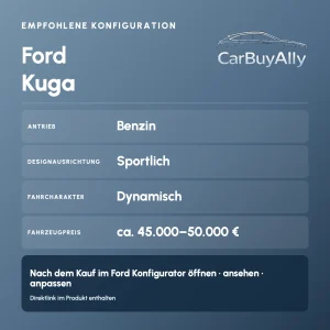 Ford Kuga (Benzin) • Sportlich • Empfohlene Konfiguration