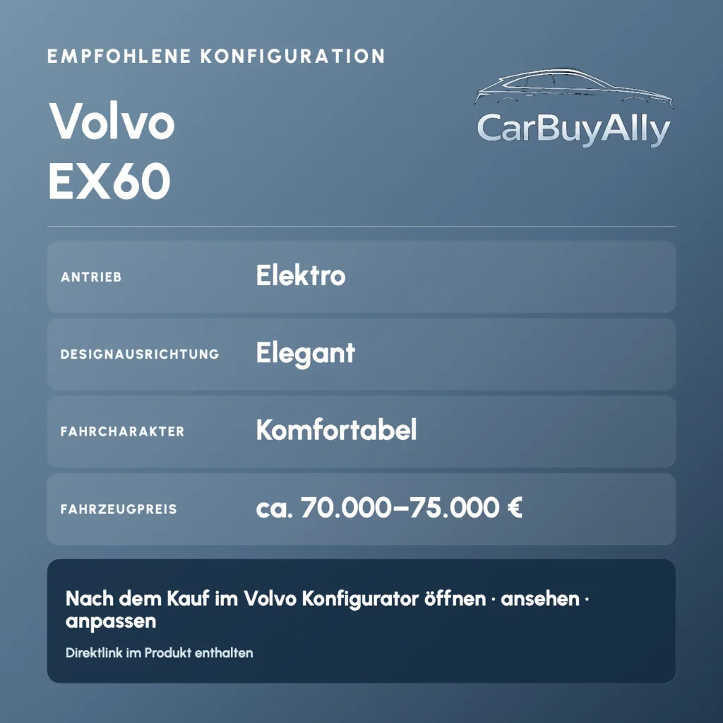 Volvo EX60 (Elektro) • Elegant • Empfohlene Konfiguration