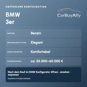 BMW 3er (Benzin) &bull; Elegant &bull; Empfohlene Konfiguration